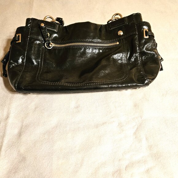 Coach Black Pantent Leather Handbag lots of pockets comes with Dust Bag - Picture 10 of 16
